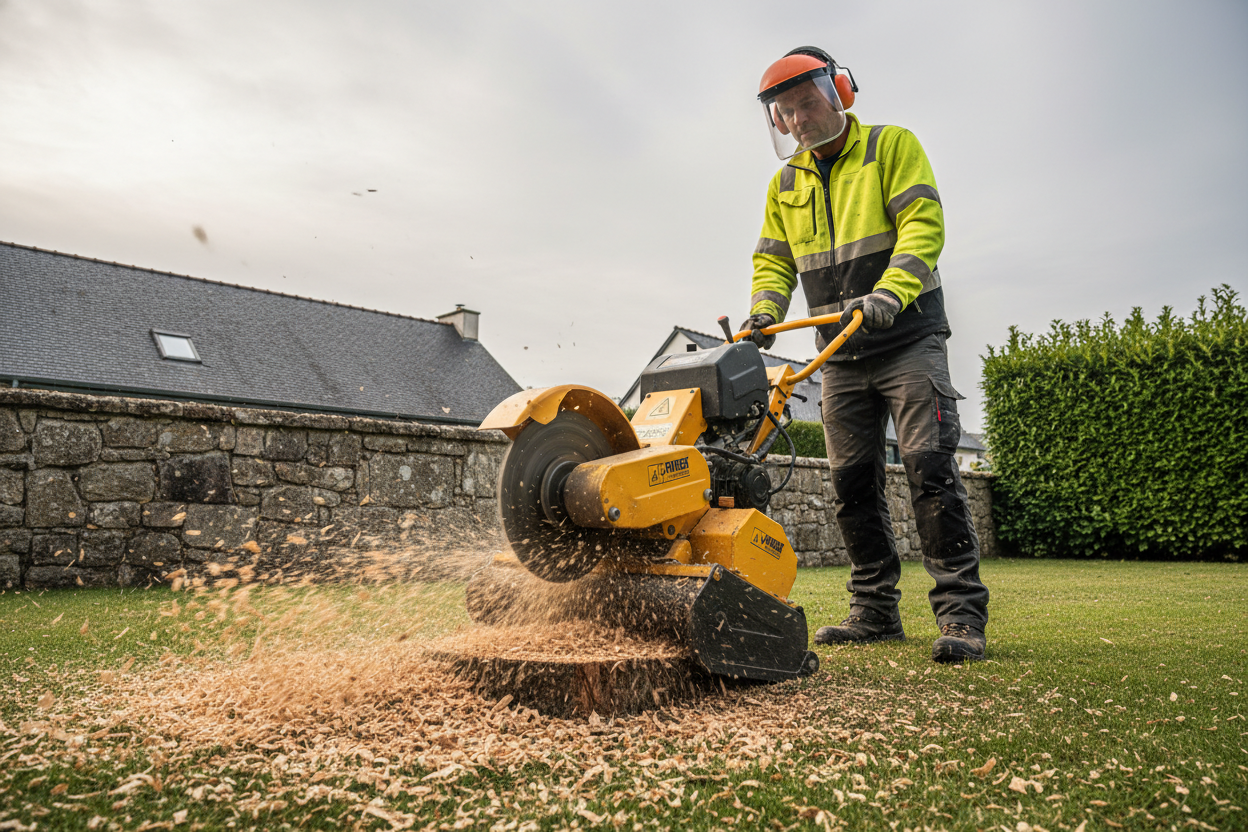 Dessouchage et Rognage de souches à Quimper et alentours